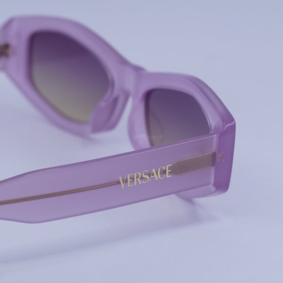 Versace VE4487 551370 Sunglasses Opal Lillak Rectangle Frame, Violet Lenses